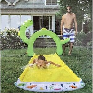 Honeydrill Kids Inflatable Water Slide Slip Water Spray Summer Toy 16”x27”
